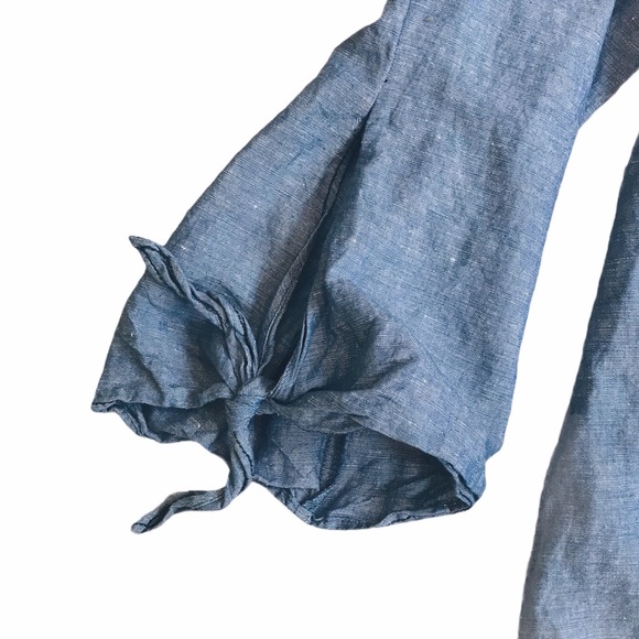 Free People ‘Show Some Shoulder’ Top Blue Size Med - Picture 8 of 10